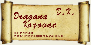 Dragana Kožovac vizit kartica